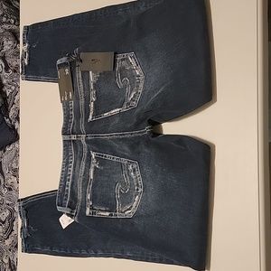 Womens Silver Slim Mid Rise Boyfriend Jeans